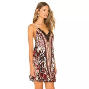 Free People Intimately Lace Racerback Floral Slip Dress XS NWT Boho Festival